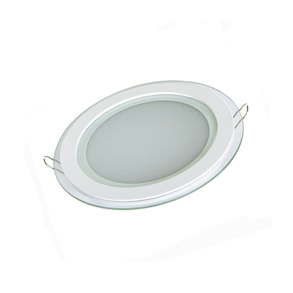 Стъклен LED панел, кръг, 18W, AC220V или DC12V