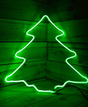 Елха неон - 120 зелени LED лампички