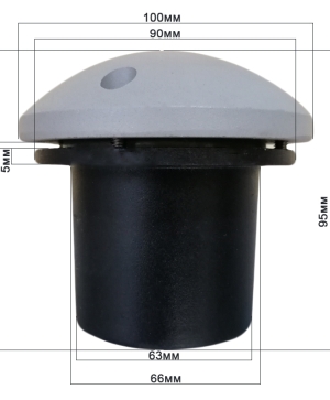 Recessed LED spotlight fixture F, class A, for ground