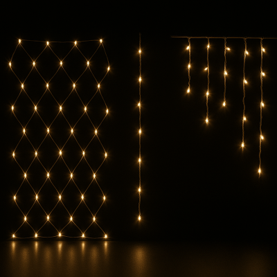 Стрингове, мрежи и висулки за външна употреба