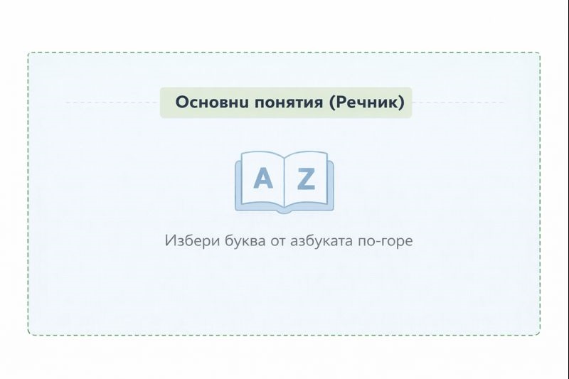 Избери дума от азбуката по-горе