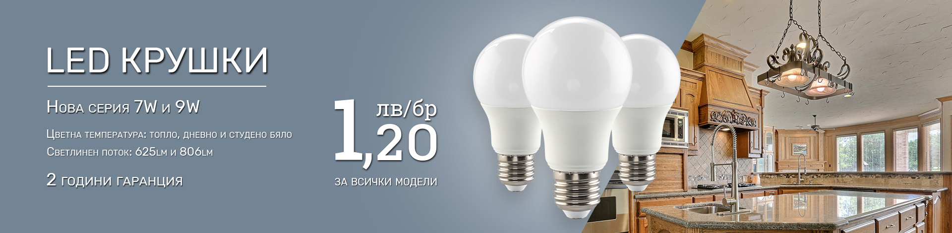 Нова серия LED крушки E27, 7W и 9W от Дианид