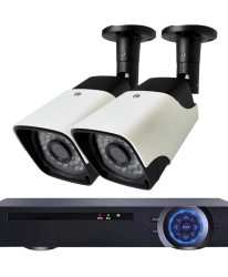 Комплект за видеонаблюдение с 2 Full HD IP PoE камери и NVR