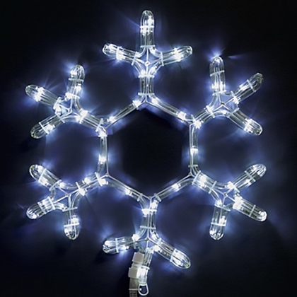 Снежинка, 72 студено бяло LED лампички