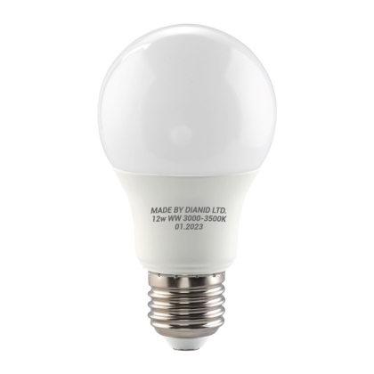 LED крушка 12W, E27, 220V, 1055lm, топла светлина