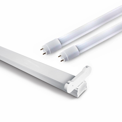 Комплект 2 LED пури T8, 1200mm, 18W и двойна шина за LED пури 1200мм