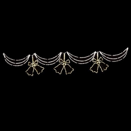 Ornament 3 stars /frame/ - 120 white and blue LED lights - flash effect