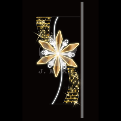 Орнамент звездно цвете с флаш