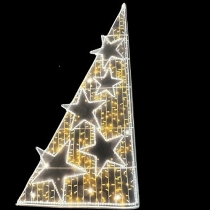 Орнамент тригълник със звезди с флаш - голям