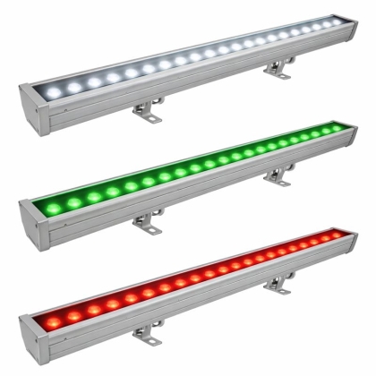 Set of LED floodlights for facade lighting in the colors of the Bulgarian flag