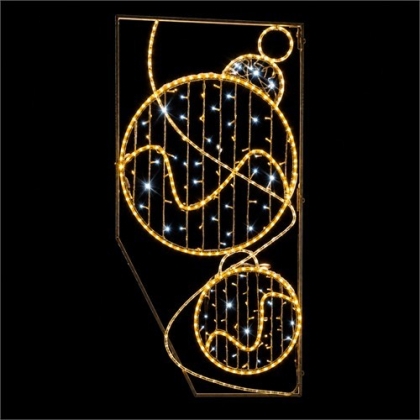 Christmas LED pole decoration with flash effect