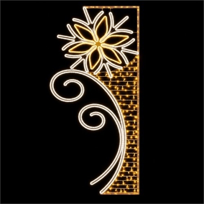 Christmas LED pole decoration with flash effect
