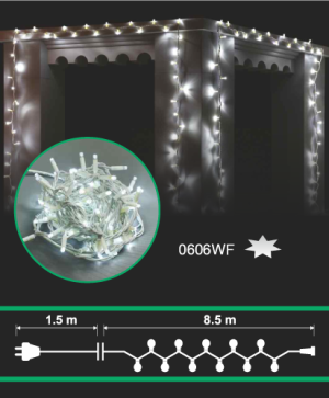 LED garland for outdoor use with flash effect, 100 pieces