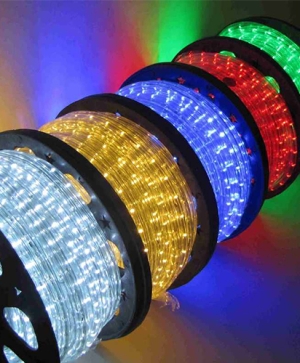 LED rope light per meter, various colors