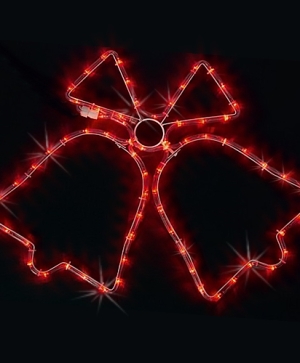 Камбана двойна - 100 червени LED лампички