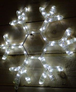 Snowflake, 72 warm white LED lights