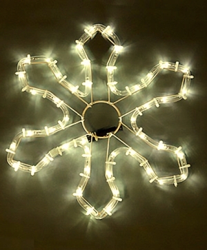 Snowflake, 48 warm white LED lights