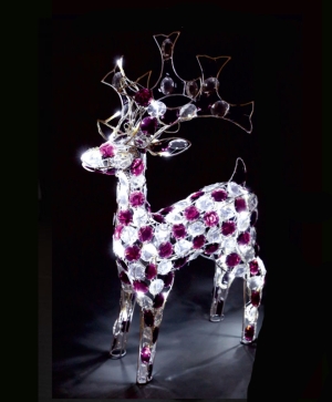 Deer two-tone, acrylic figure - 95 white LED lights
