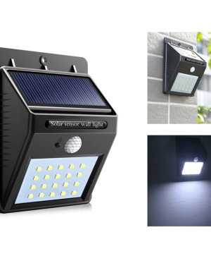 Solar Powered LED Walllight (PIR Sensor + CDC Night Sensor)