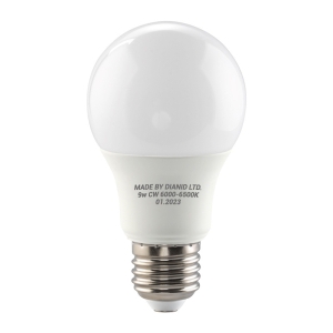 LED bulb 9W, E27, 220V, 806lm, cold light