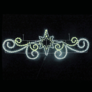 Star ornament, 396 white LED lights, controller