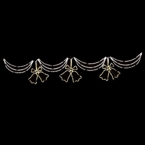 Ornament 3 stars /frame/ - 120 white and blue LED lights - flash effect