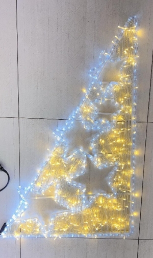 Орнамент тригълник със звезди с флаш