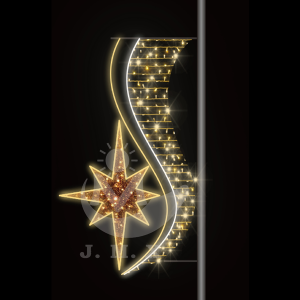 Орнамент звезда с флаш