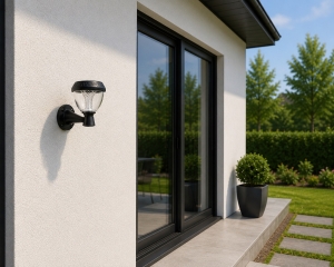 Solar garden lamp BGLED SUNLINE – Round – Wall mounting