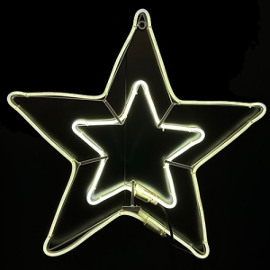 Звезда неон - 360 бели LED лампички