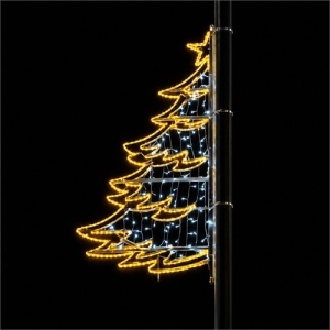 Christmas LED pole decoration with flash effect