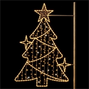 Christmas LED pole decoration with flash effect